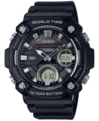 Casio Men's Analog Digital Black Resin Strap Watch 48mm - Macy's