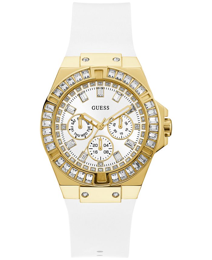 Guess watch women's 2025 white silicone strap