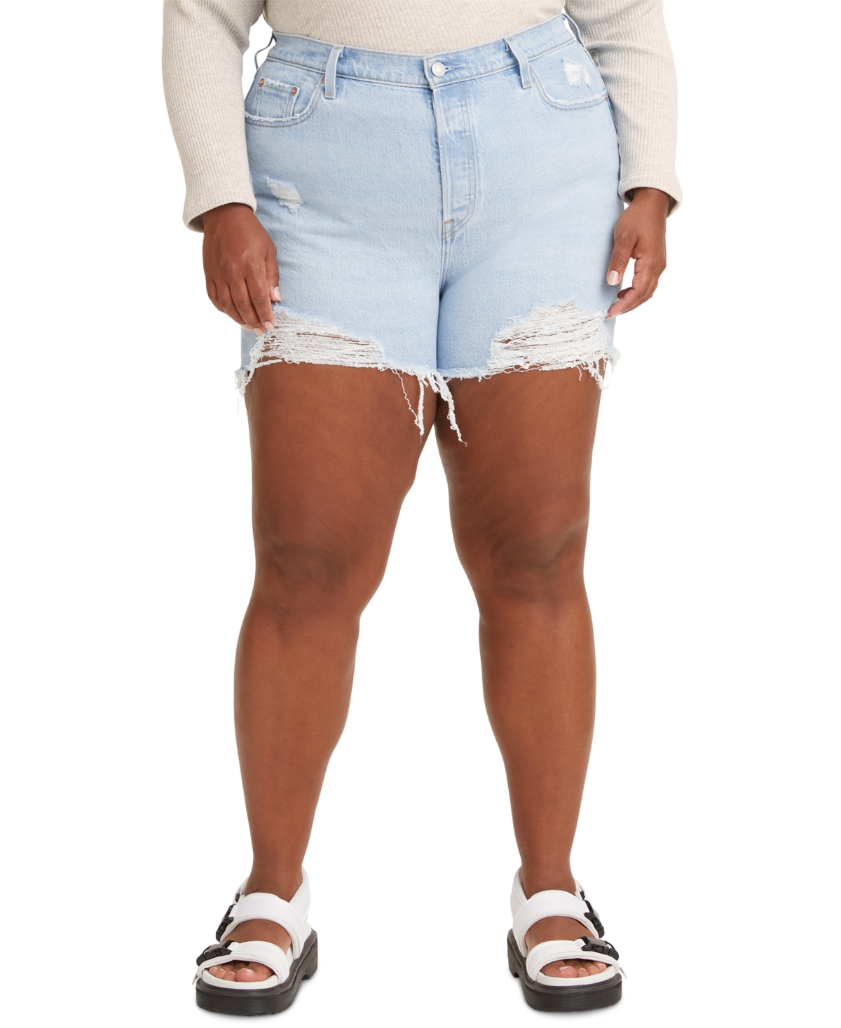Levi's Trendy Plus Size 501 Denim Shorts