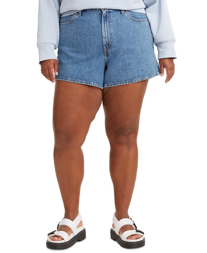Levi's Trendy Plus Size High-Rise Denim Shorts & Reviews - Shorts - Plus  Sizes - Macy's