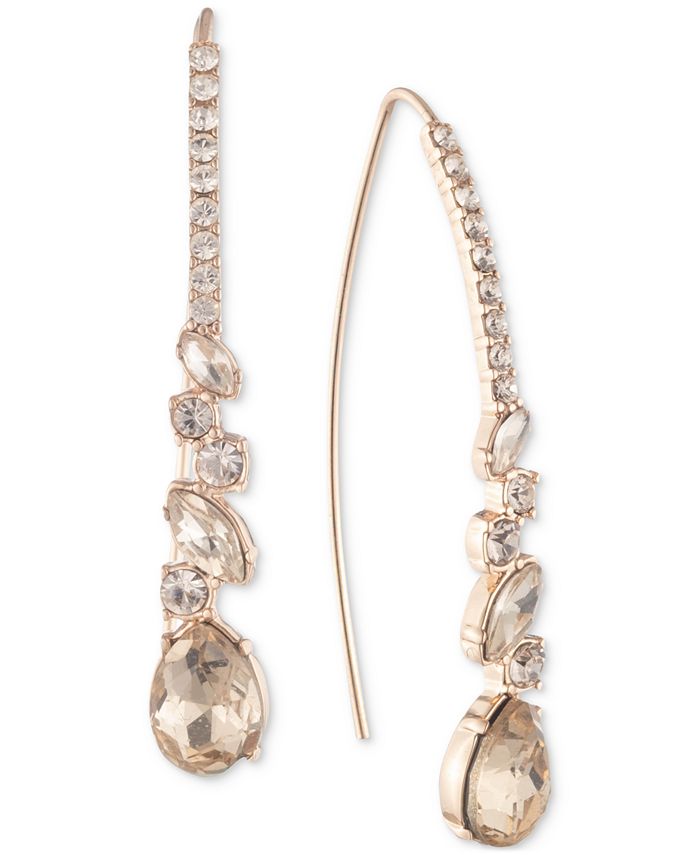 Givenchy Pav Mixed Shape Crystal Threader Earrings Macy s