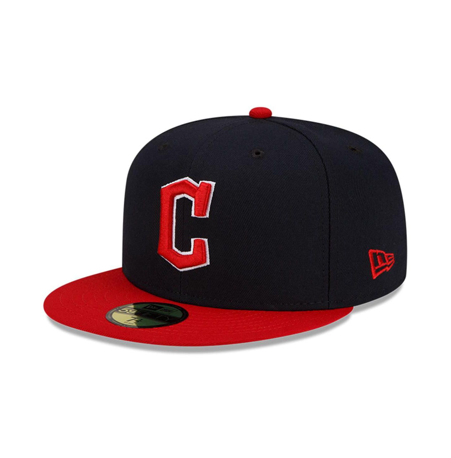 Мужская кепка New Era Navy, Red Cleveland Guardians Authentic Collection On-Field 59FIFTY Fitted Hat — фото 1