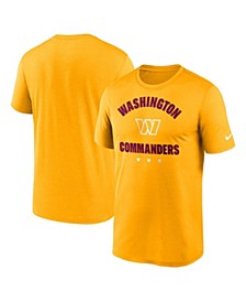 Men's Gold Washington Commanders Arch Legend T-shirt
