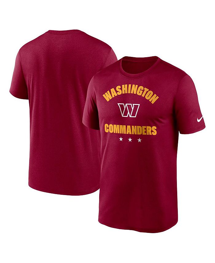 Nike Men's Burgundy Washington Commanders Arch Legend T-shirt - Macy's