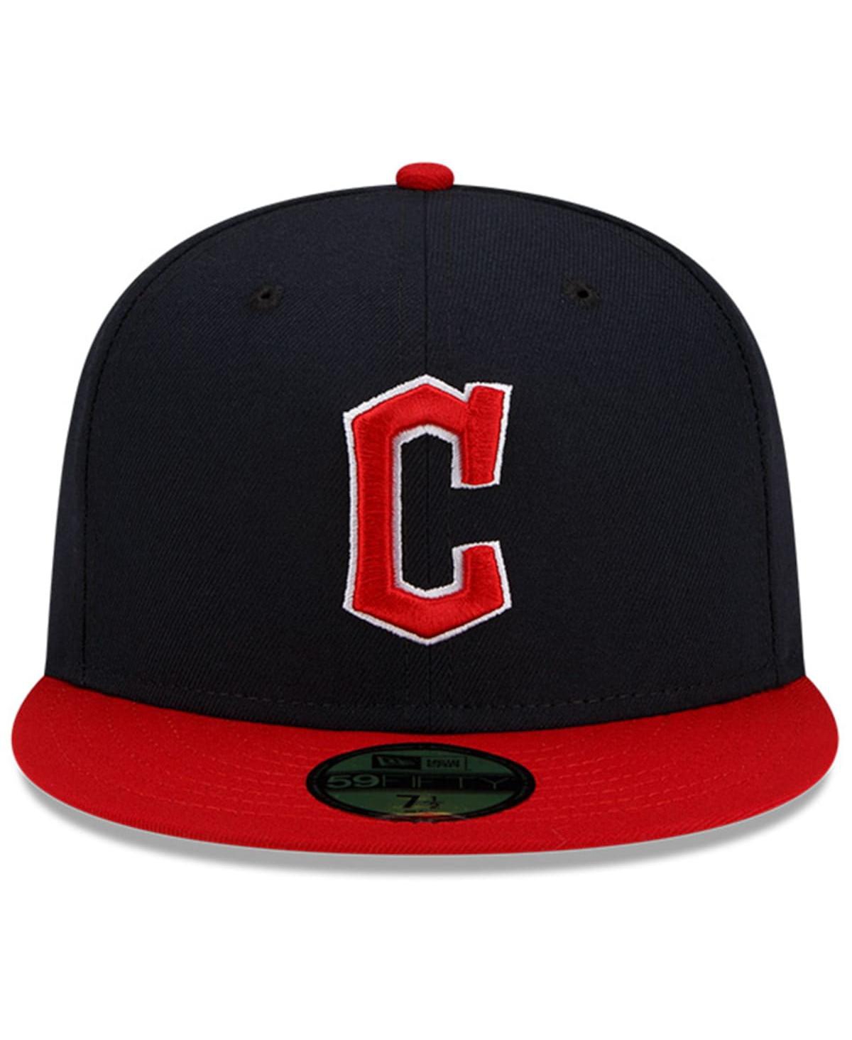 New Era Big Boys  Navy And Red Cleveland Guardians Authentic Collection On-field Home Logo 59fifty Fi In Navy,red