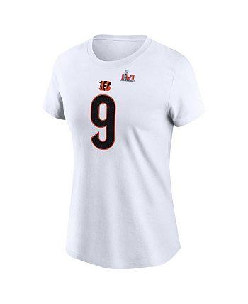 Men's Nike Joe Burrow White Cincinnati Bengals Name & Number T-Shirt