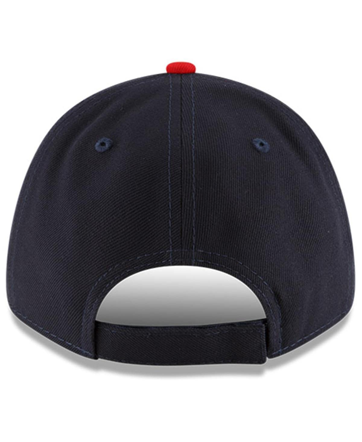 Shop New Era Men's  Navy And Red Cleveland Guardians Home The League 9forty Snapback Adjustable Hat In Navy,red