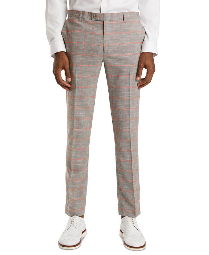 Paisley & Gray Men's Slim-Fit Plaid Suit Pants - Macy's