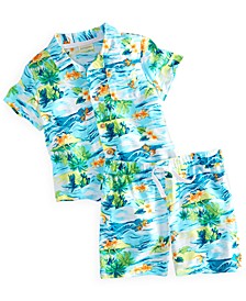 Toddler & Baby Boys or Girls Tropical-Print Shirt & Shorts Separates, Created for Macy's