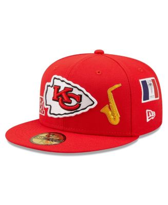 Men's New Era Red Kansas City Chiefs Team Local 59FIFTY Fitted Hat