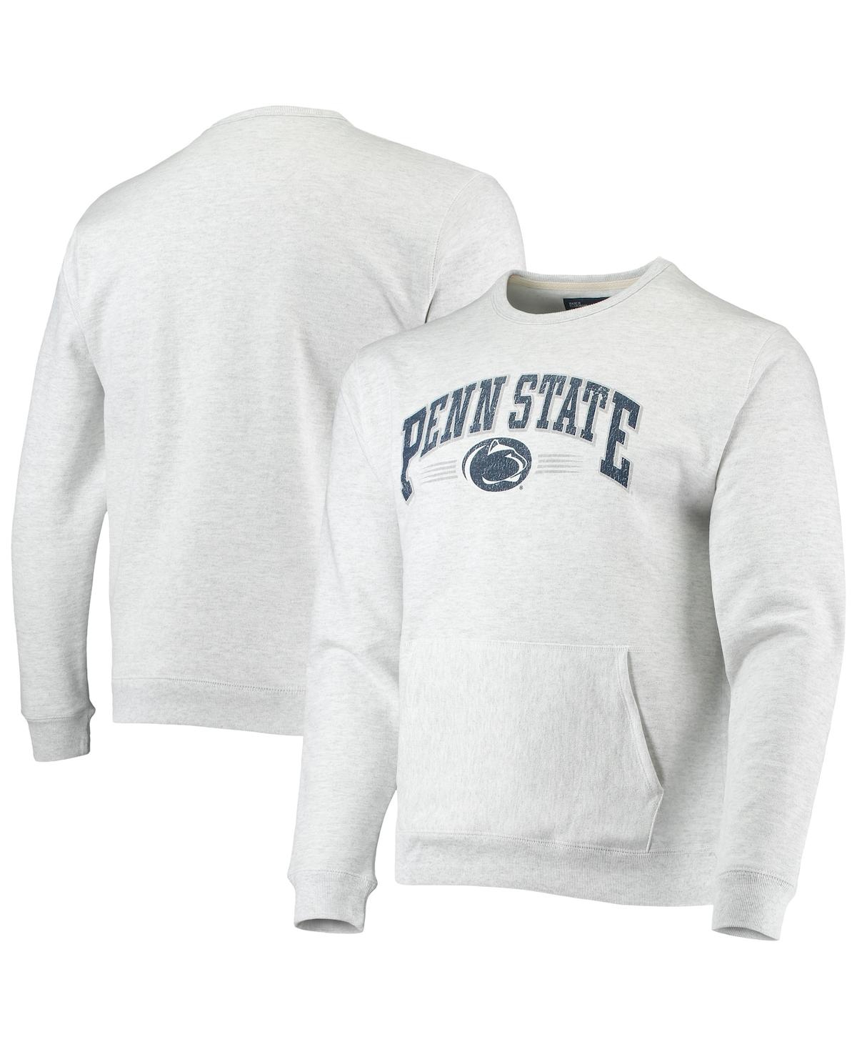 Shop League Collegiate Wear Men's  Heather Gray Penn State Nittany Lions Upperclassman Pocket Pullover Swe In Heathered Gray