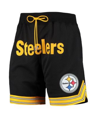 Men's Black Pittsburgh Steelers Just Don Gold Rush Shorts