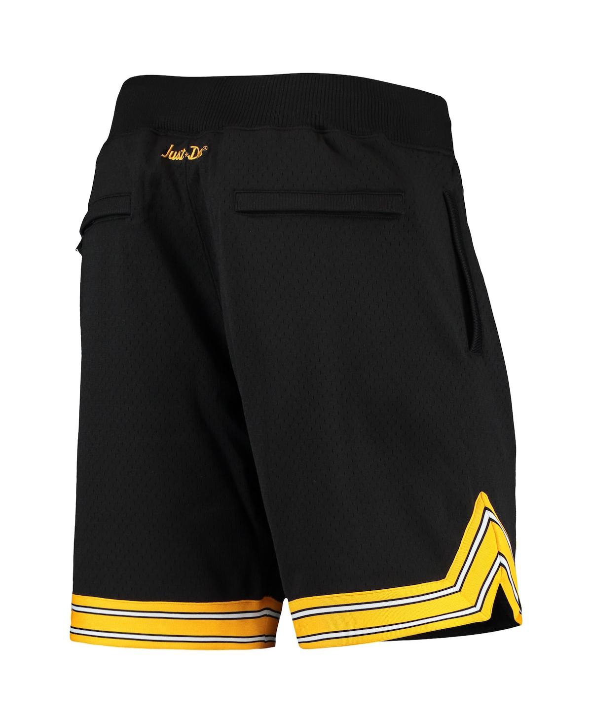 Men's Mitchell & NessPittsburgh Steelers Just Don Gold Rush Shorts - Black