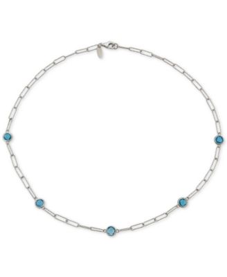 Swiss Blue Topaz Paperclip Link 18" Statement Necklace (4 ct. t.w.) in Sterling Silver (Also in Amethyst & Citrine)