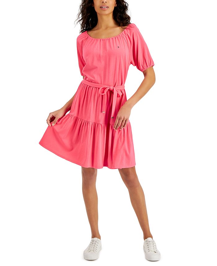 Tommy Hilfiger Women's Tiered Peasant Dress Macy's