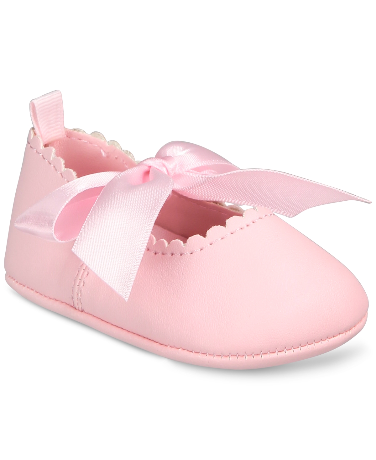 First Impressions Kids' Baby Girls Soft Sole Ballet Flats, Created For Macy's In Apple Blossom