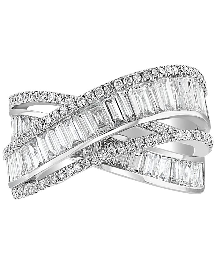 EFFY Collection EFFY® Diamond Baguette Crossover Statement Ring (21/4