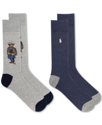 ralph lauren mens bear socks