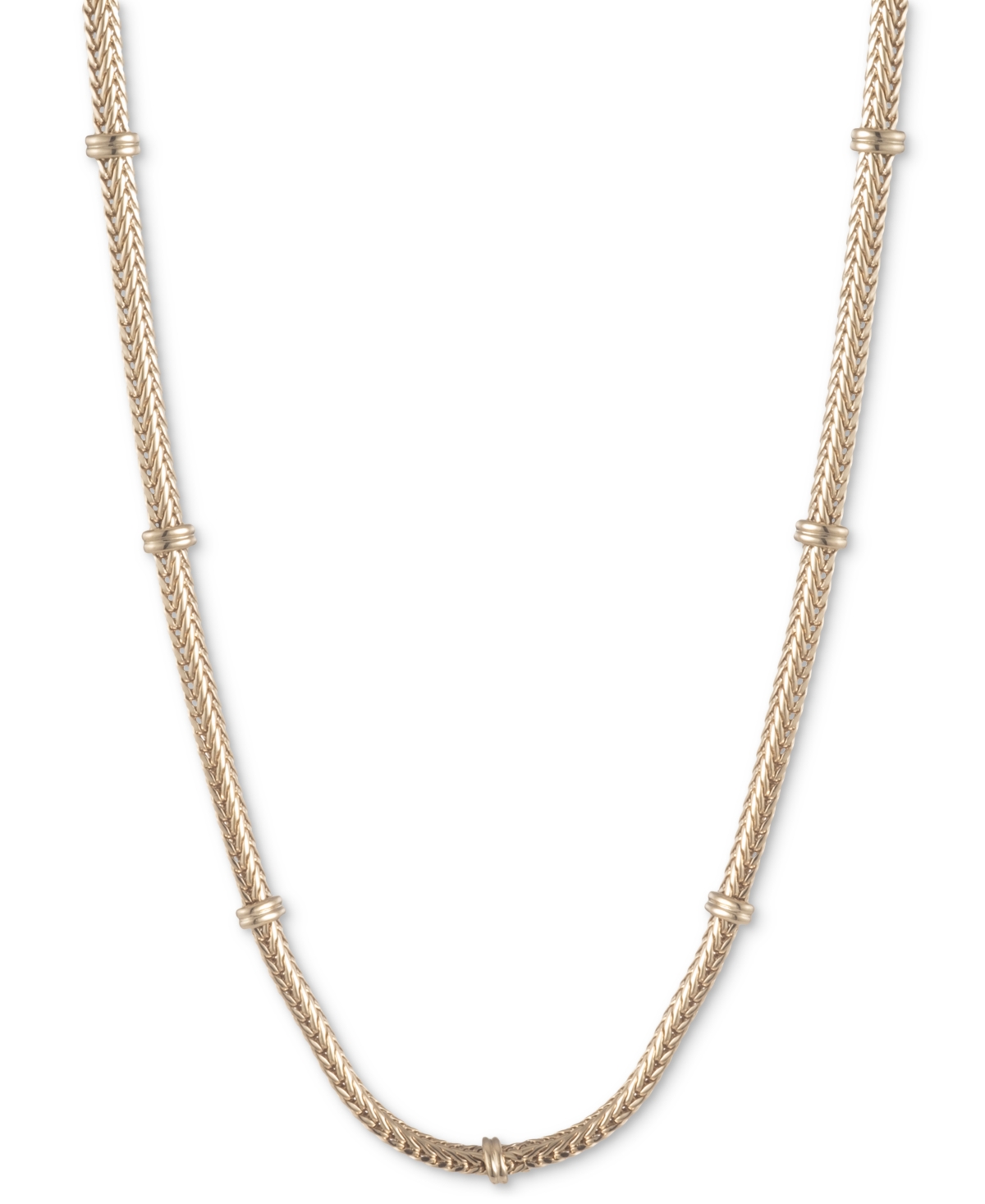 Lauren Ralph Lauren Gold-tone Herringbone Chain 16" Collar Necklace