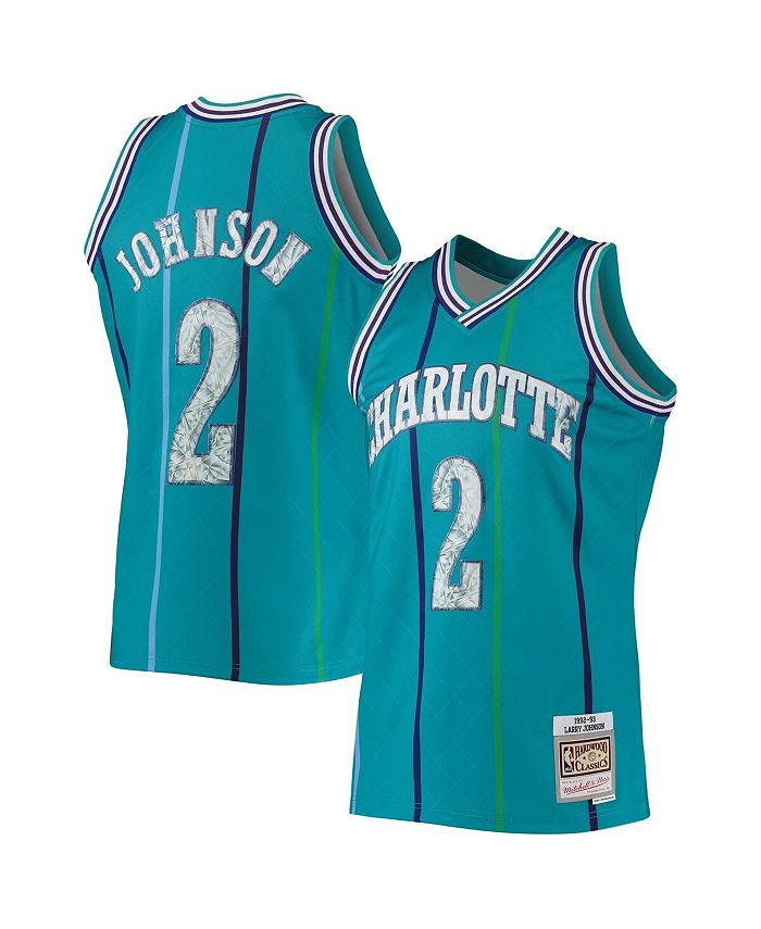 Maillot Charlotte Hornets Larry Johnson - Kids XL - Swingman Mitchell & Ness