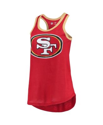 Women's Scarlet San Francisco 49ers Tater Burnout Tank Top