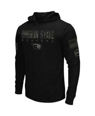 Men's Black Oregon State Beavers OHT Military-Inspired Appreciation Hoodie Long Sleeve T-shirt