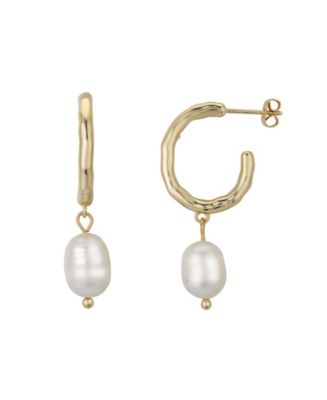 Imitation Pearl Hoop Earrings - Macy's