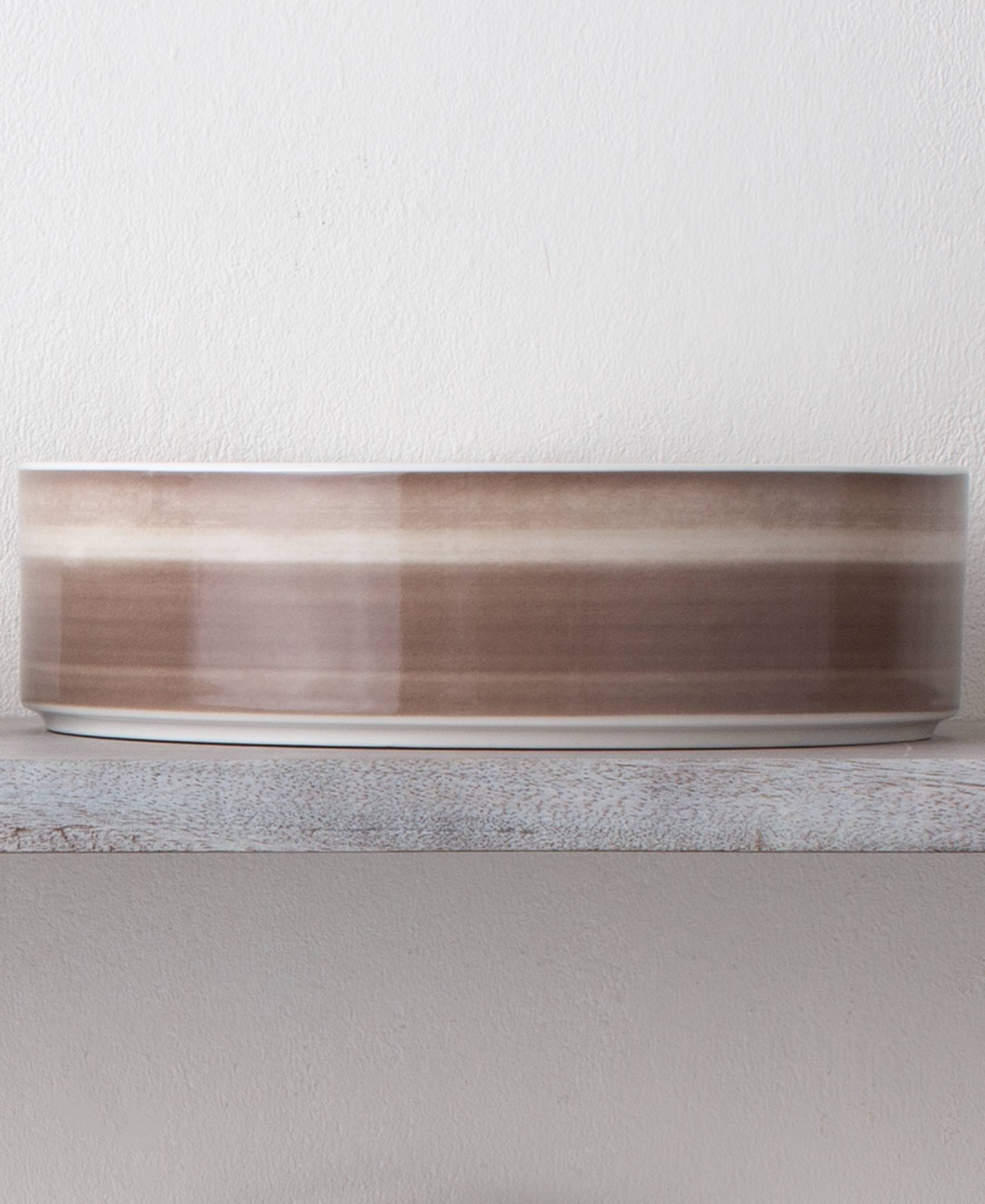 Noritake Colorstax Ombre Stax 10" Serving Bowl In Brown