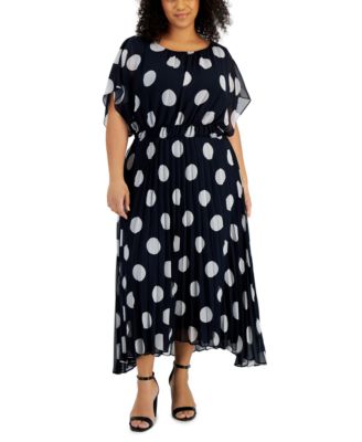 Taylor - Plus Size Chiffon Pleated-Skirt Dress