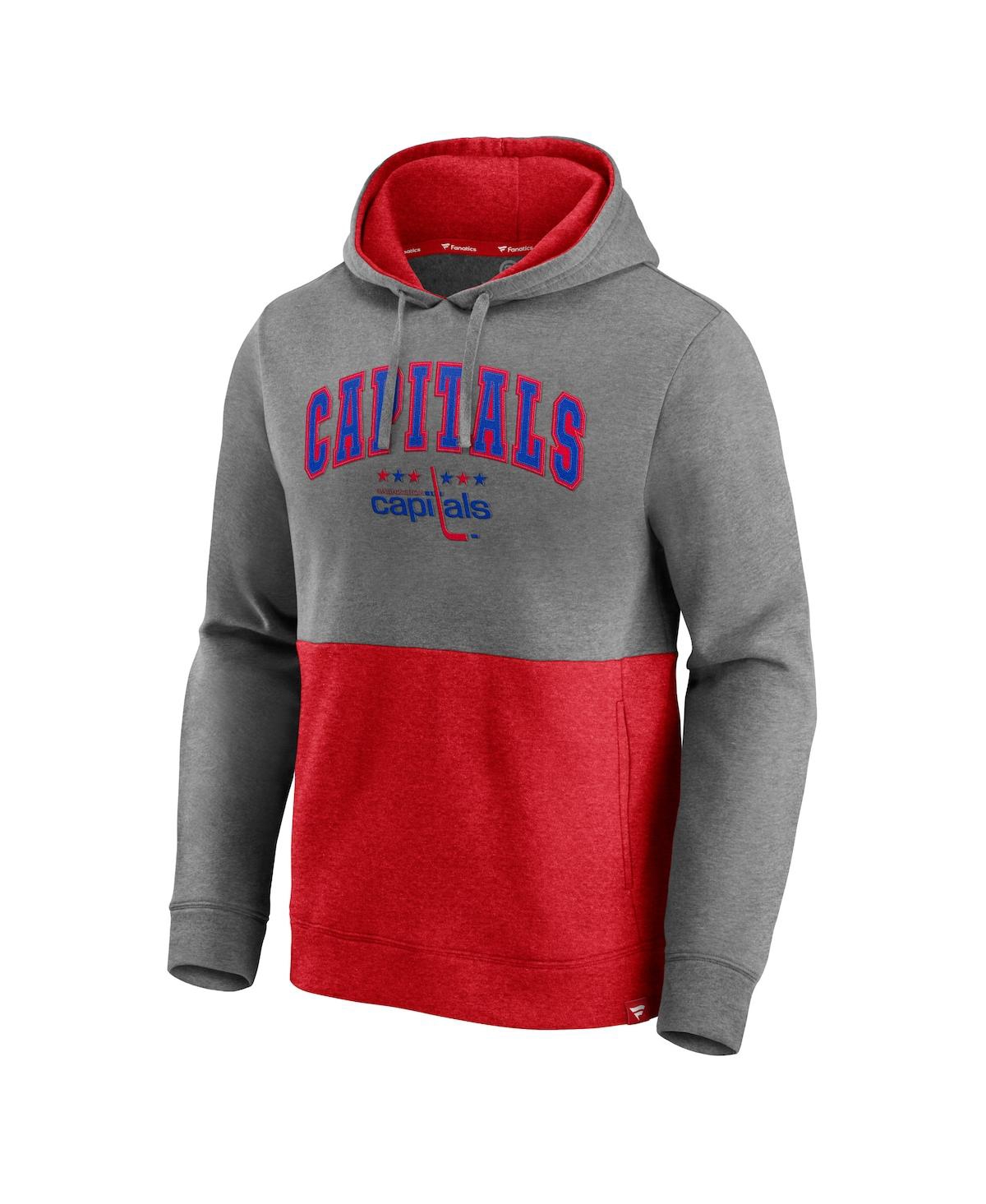 Men's Fanatics Red Washington Capitals Block Party Classic Arch Signature Pullover Hoodie - Red