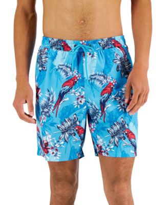 Club Room Men s Tropical Bird Print Swim Shorts Created for Macy s Macy s