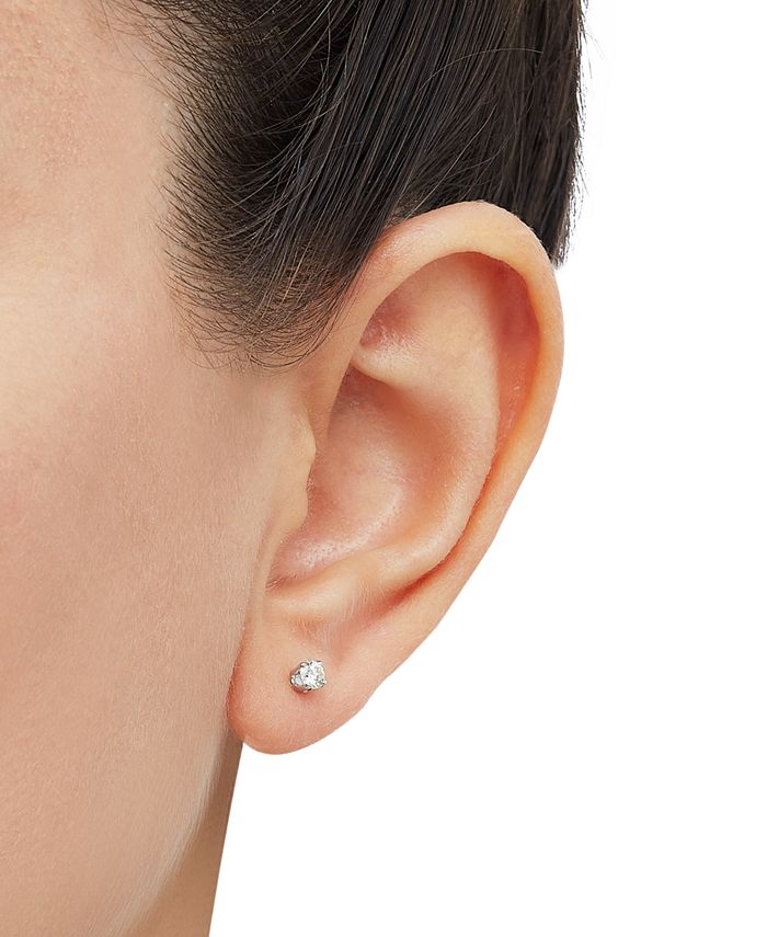 Macy's Diamond Stud Earrings (1/4 ct. t.w.) in 14k White Gold Macy's