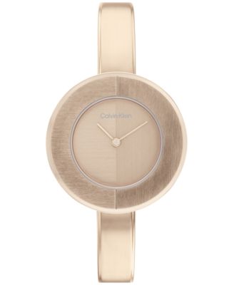 Calvin Klein - Women's Confidence Carnation Gold-Tone Bangle Bracelet Watch 32mm