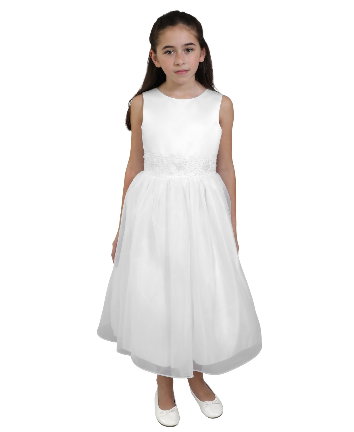 Us Angels Little Girls The Elizabeth Communion Dress In White