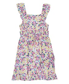 Toddler Girls Floral Printed Challis Dress