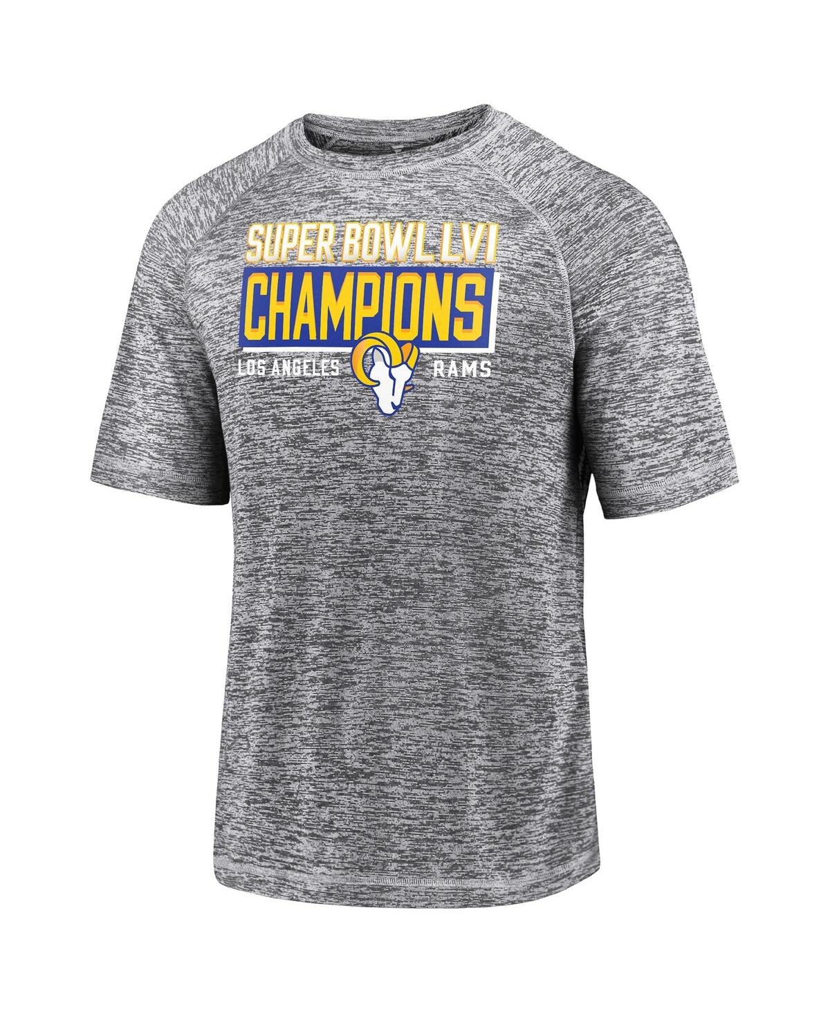Men's FanaticsLos Angeles Rams Super Bowl Lvi Champions Stacked Depth T-shirt - Gray