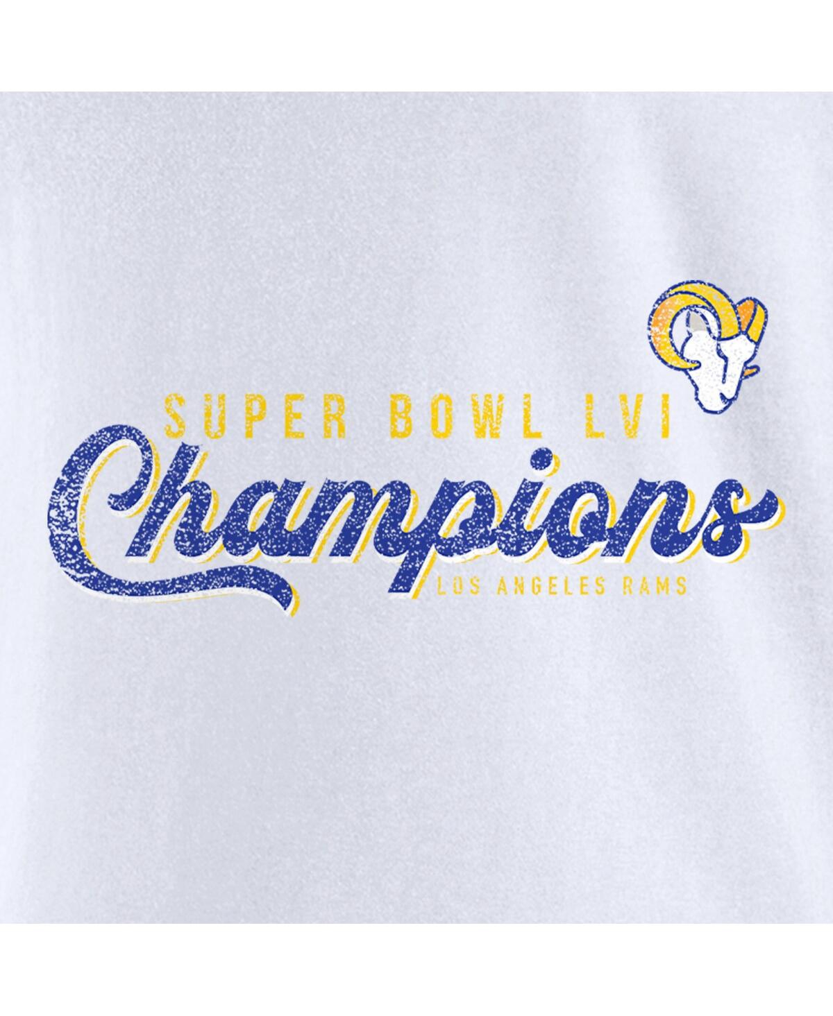 Women's FanaticsLos Angeles Rams Super Bowl Lvi Champions Long Sleeve V-Neck T-shirt - White