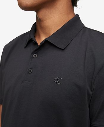 Calvin Klein Men\'s Regular-Fit Smooth Cotton Monogram Logo Polo Shirt -  Macy\'s