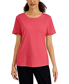 Women's Short Sleeve Solid Knit T-Shirt, Created for Macy's