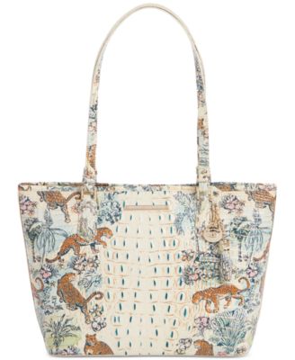 embossed leather tote