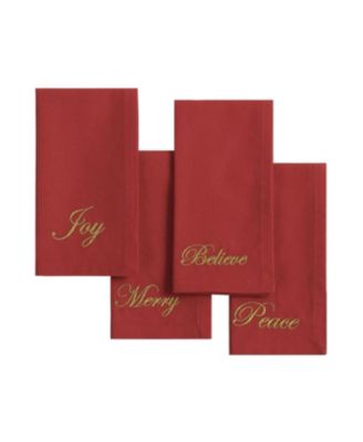Elrene - Holiday Sentiments Napkins, Set of 4