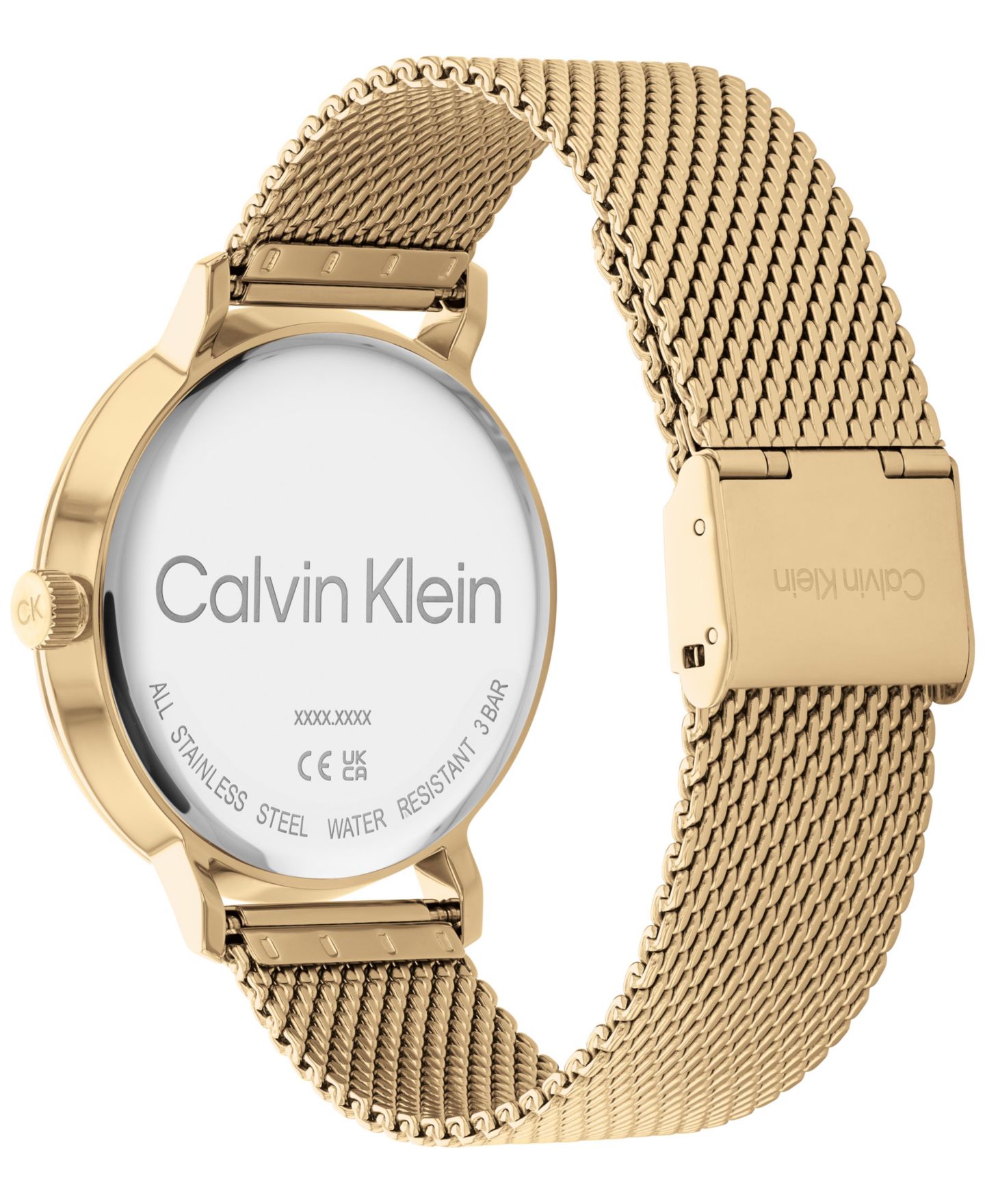 Часы Calvin Klein Gold-Tone Mesh Bracelet Watch 42mm — фото 3