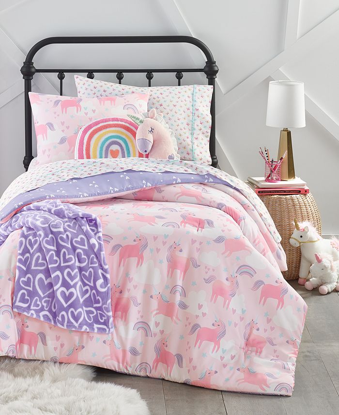 Charter Club Kids Unicorn 3 Pc. Comforter Set Full Queen Created