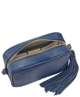 Madison Python-Embossed Leather Crossbody Bag