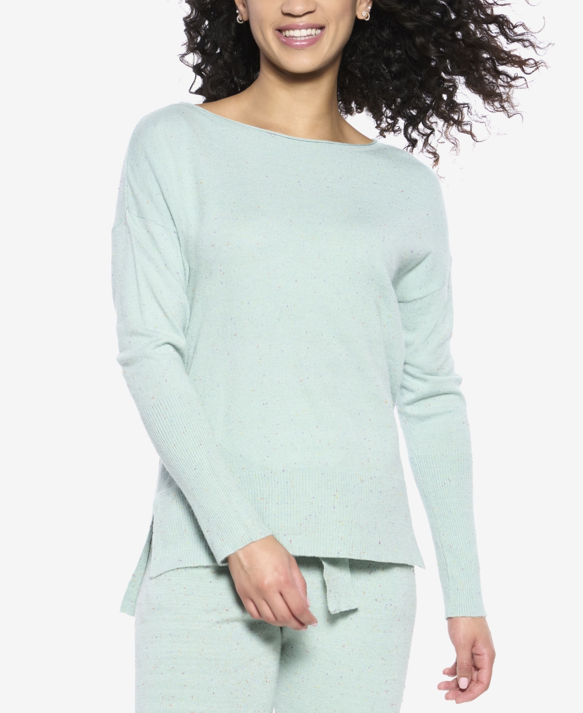 Voyage Textured Sweater Knit Lounge Top - Driftwood