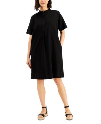 eileen fisher mandarin collar shirtdress