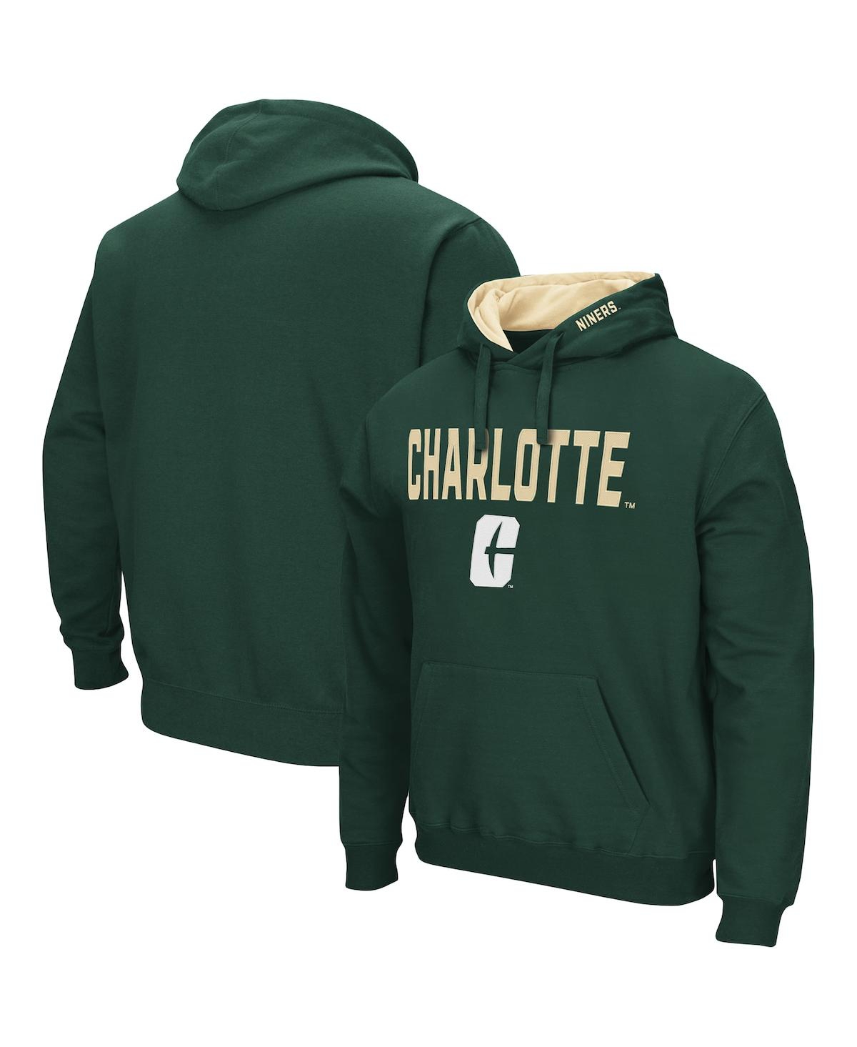 Colosseum Men's  Green Charlotte 49ers Arch And Logo Pullover Hoodie