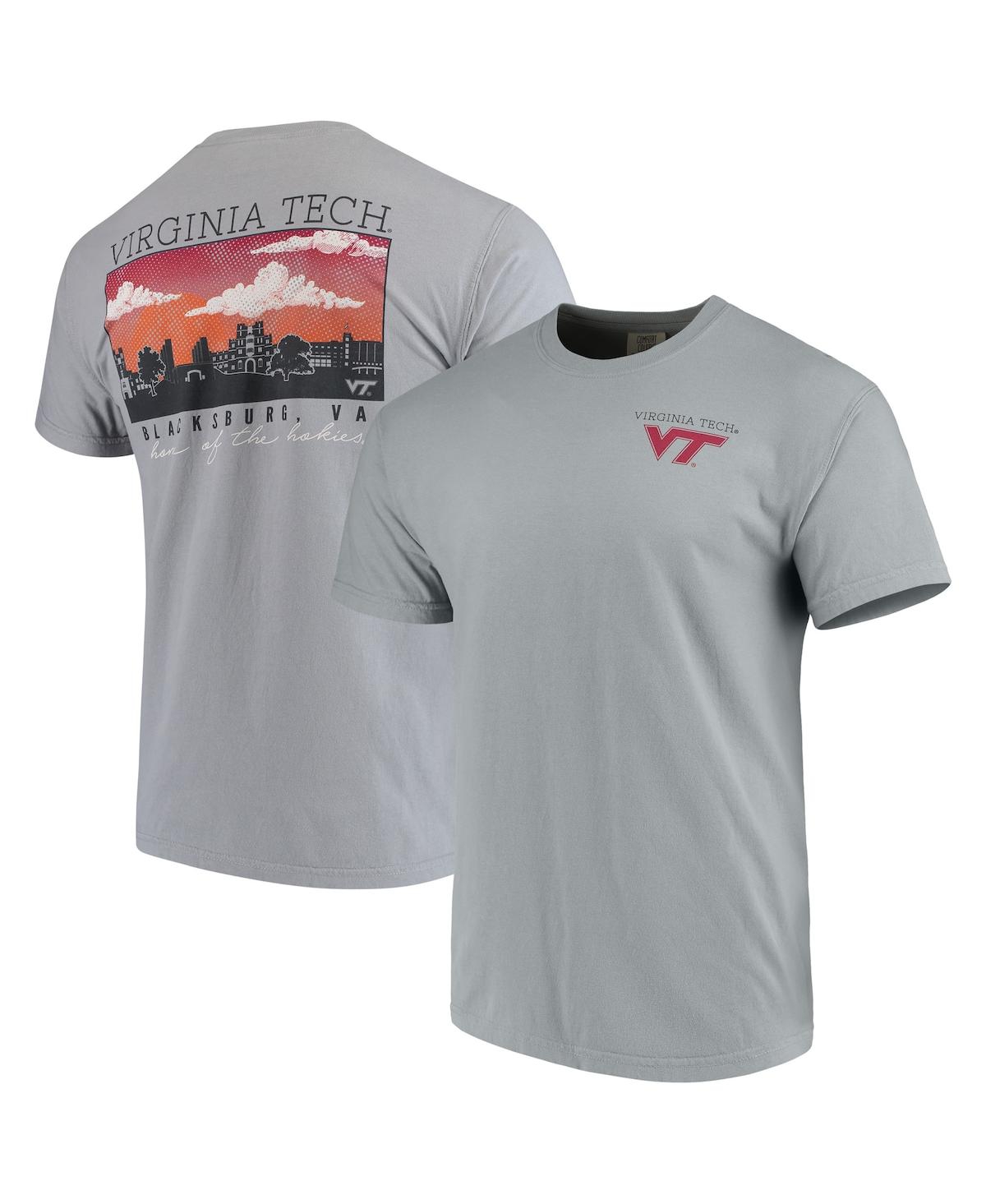 Men's Gray Virginia Tech Hokies Team Comfort Colors Campus Scenery T-shirt - Gray