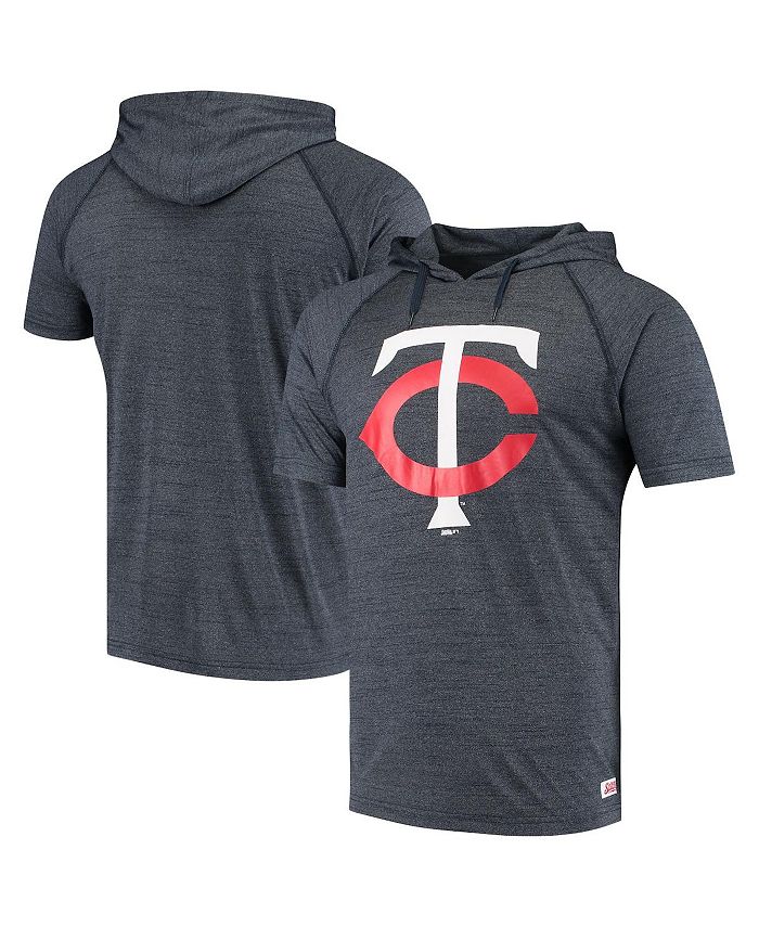 Men's Mitchell & Ness Navy Minnesota Twins Logo Lightweight Raglan