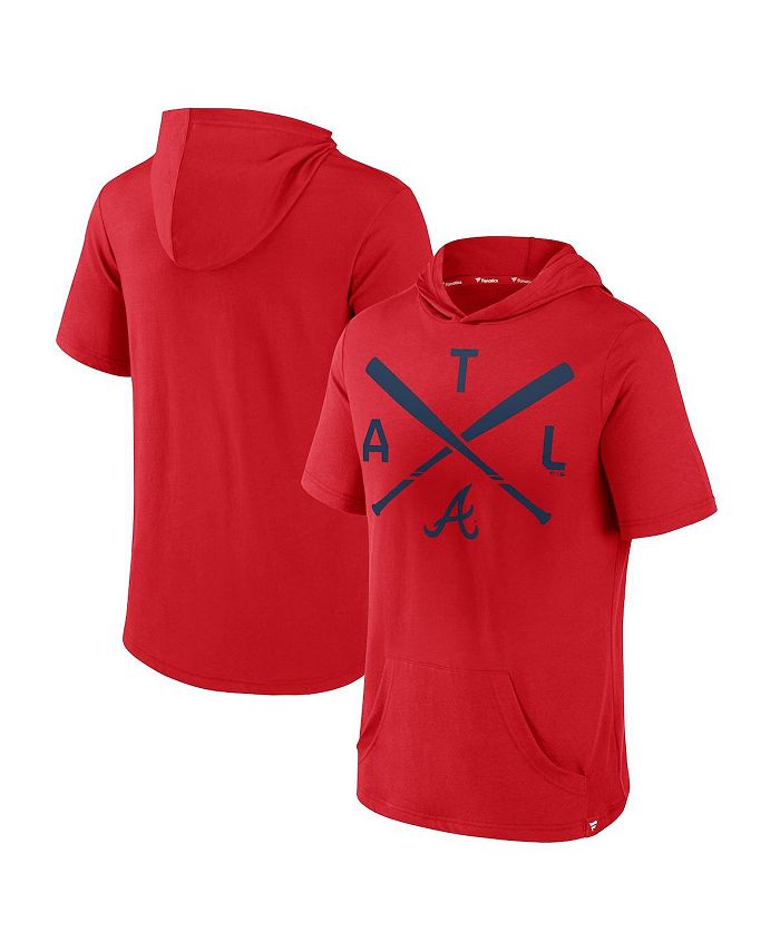 Men's Fanatics Branded Red Atlanta Braves Official Logo Pullover Hoodie